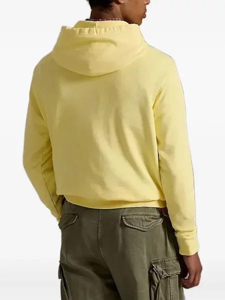 Pletená kostkovaná košile Polo Ralph Lauren s kapucí hnědá