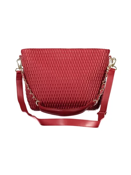 Lniana torebka crossbody Valentino By Mario Valentino czerwona