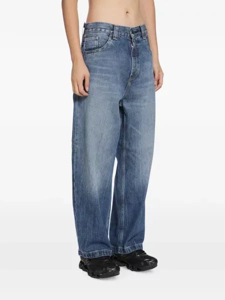 Τζιν με φαρδύ μπατζάκι Carhartt Wip με αυτόγραφο μπλε