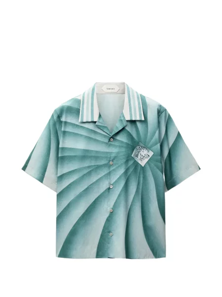Cămașă Versace din poplin albastru