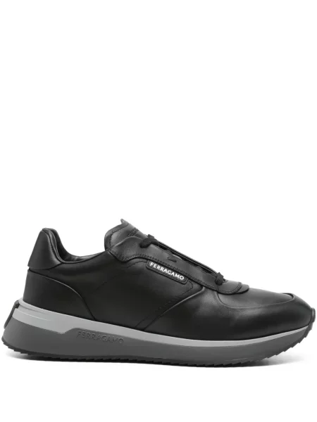 Sneakerși Ferragamo din piele negru