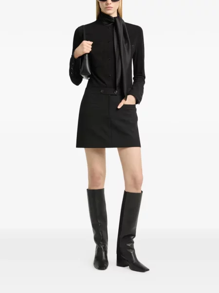 Cămașă Courreges din satin negru