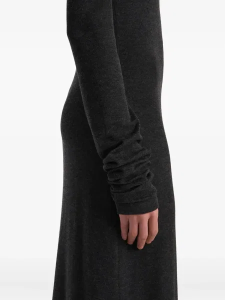Rochie maxi Khaite lungă de costum gri