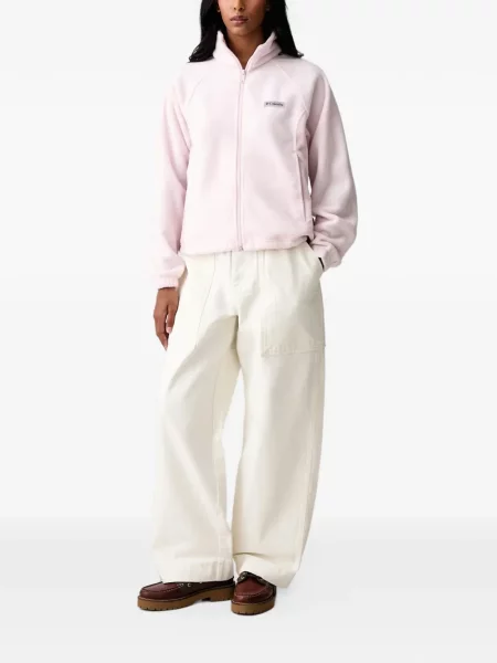 Pulover Columbia Sportswear din fleece roz