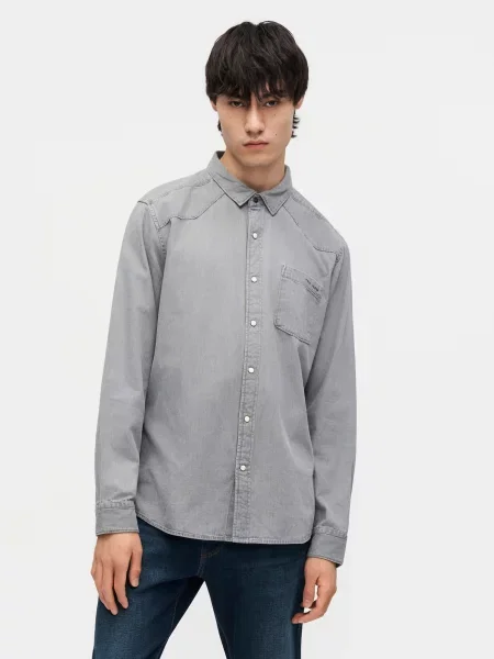 Pepe Jeans Košile CHAMBRE' šedá