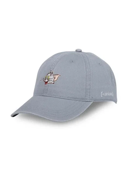 Шапка с козирка Capslab x Tom & Jerry с апликация сиво