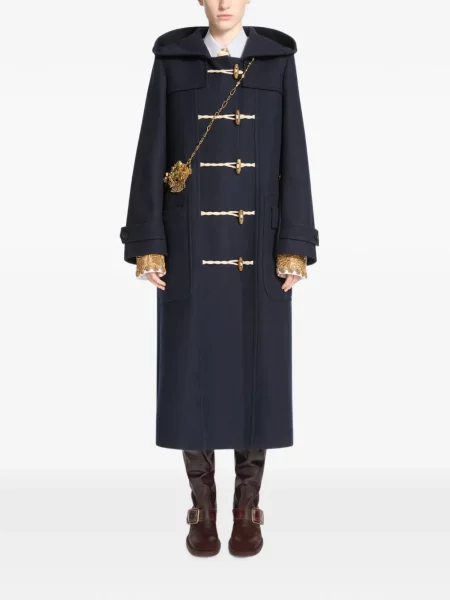 Palton Dries Van Noten de lână albastru