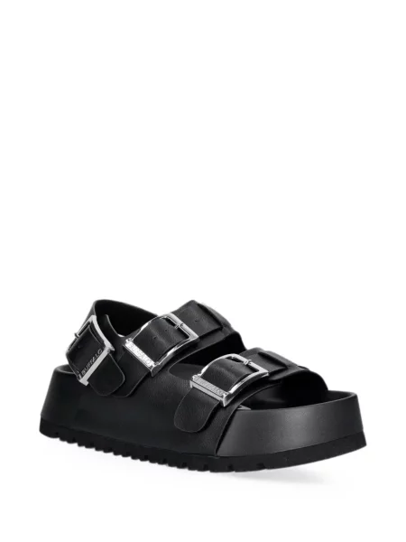Sandale Buffalo cu platformă cu cataramă negru