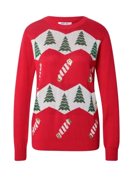 ABOUT YOU Pulover Vicky Christmas' rdeča