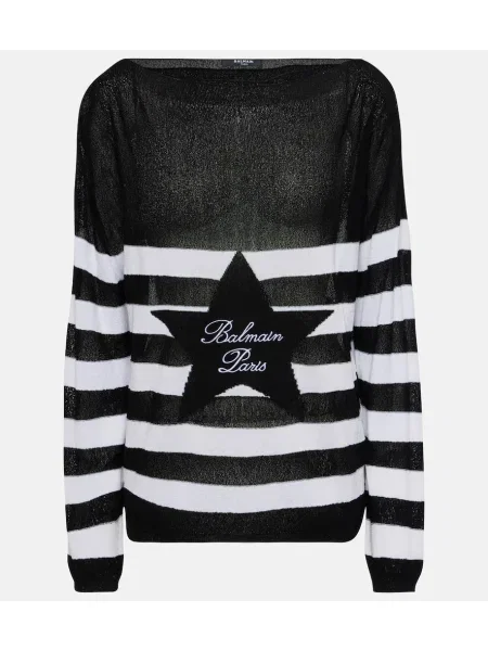 Pulover Balmain cu dungi negru