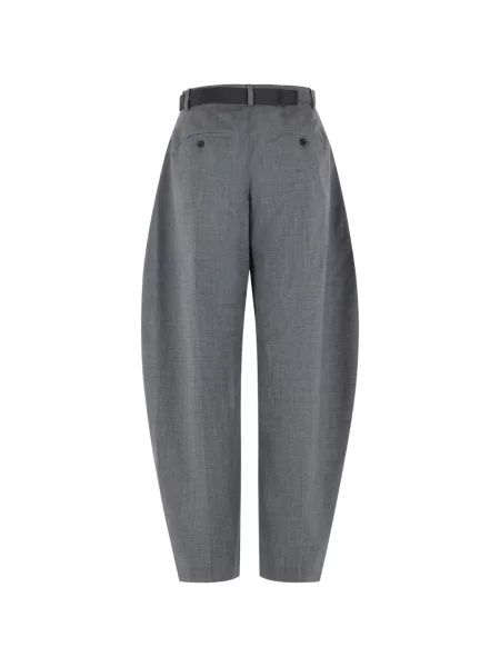 Cu centură pantaloni Sacai gri