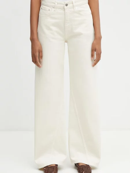 Anine Bing BRIE JEAN crem blugi relaxed fit de damă