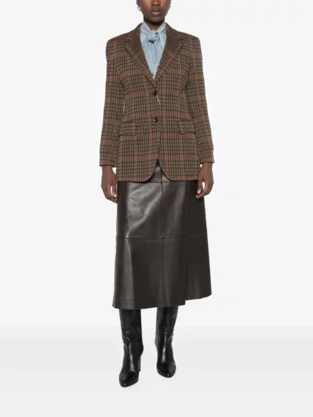 Sacou Max Mara în carouri maro