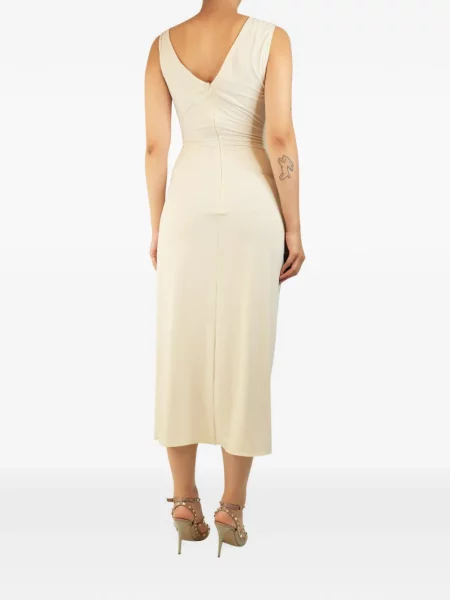 Rochie midi Self-portrait fără mâneci cu volane