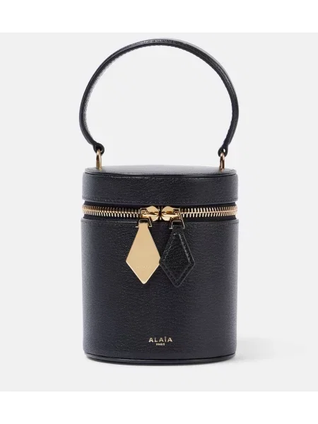 Usnjena torba Alaia črna