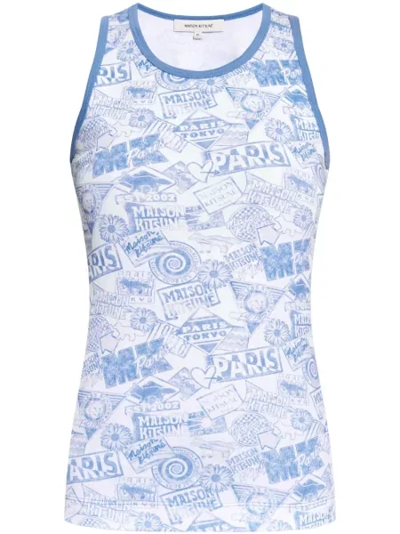 Top Maison Kitsune albastru