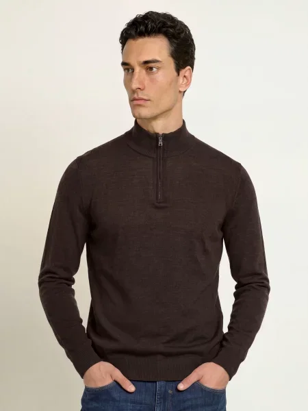 Strokesman's Sweter Typu Troyer braun
