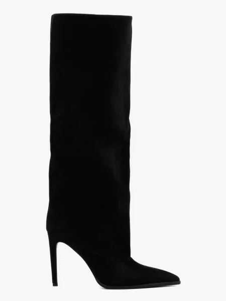 Замшевые сапоги Leberdes черные