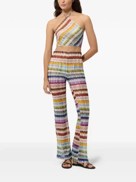 Pantaloni Missoni tricotate galben