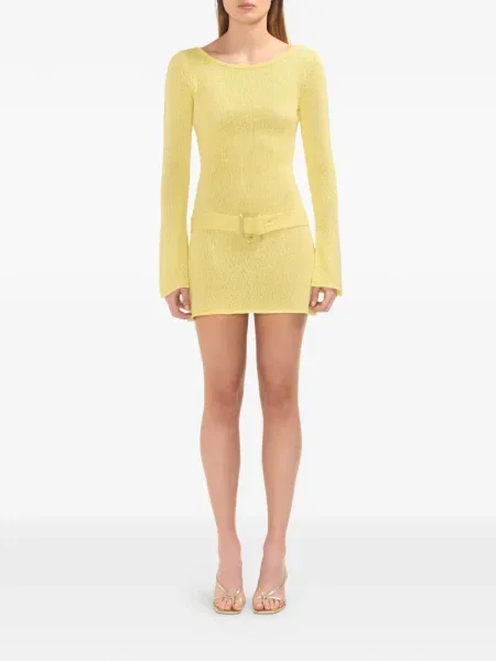 Rochie mini Asta Resort de costum galben