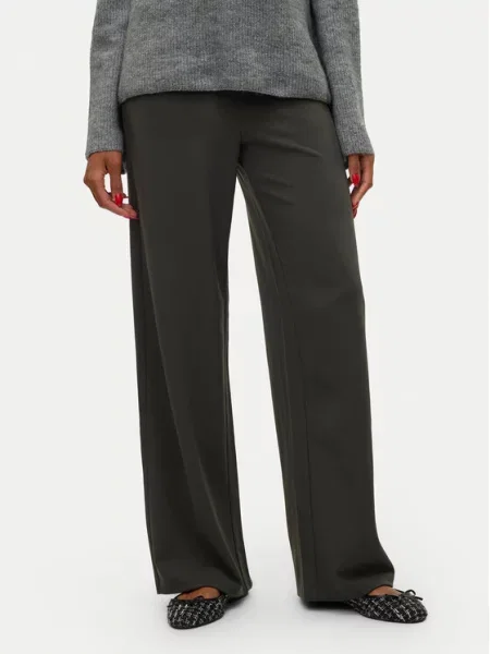 Vero Moda Hlače iz tkanine Berlin Wide Leg siva