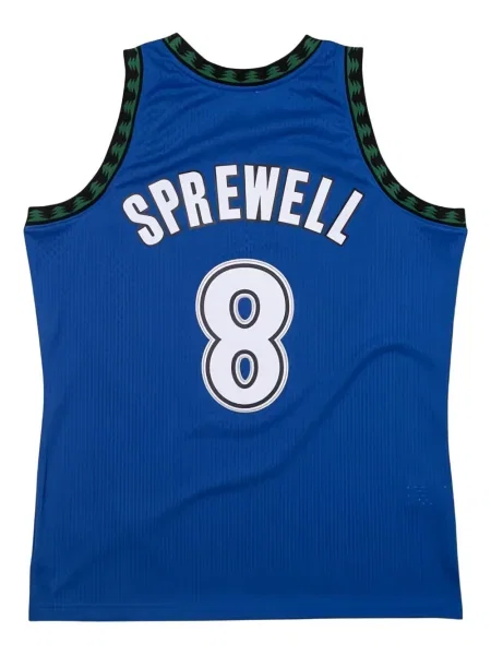 Тениска Mitchell & Ness от джърси синьо