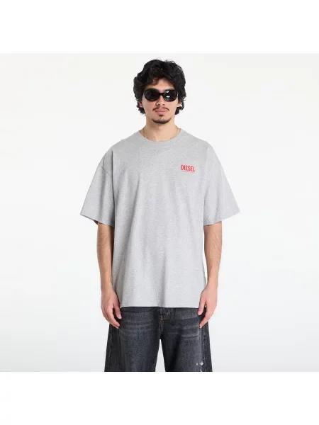 Меланжевая футболка Diesel серая
