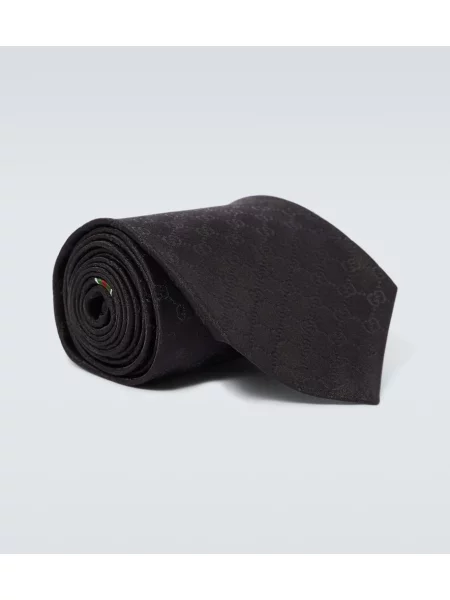 Svilena kravata Gucci črna