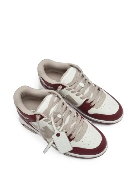 Sneakerși Off-white din piele business alb