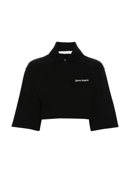Polo Palm Angels z krótkim rękawem czarne