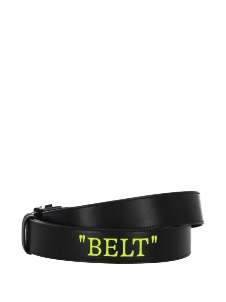 Curea Off-white din piele alb