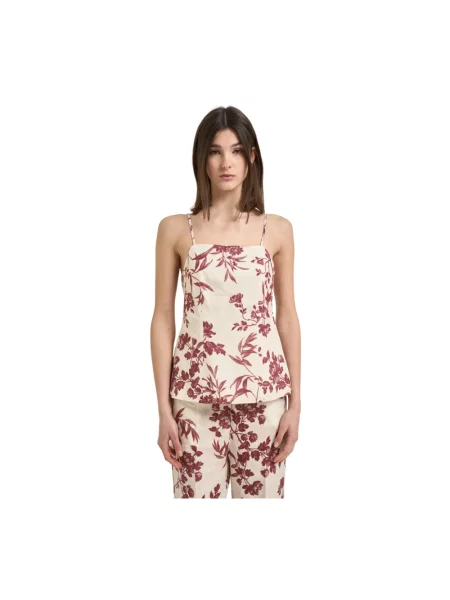 Top Semicouture w kwiatki z nadrukiem