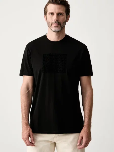 Armani Exchange tricou pentru bărbați din negru