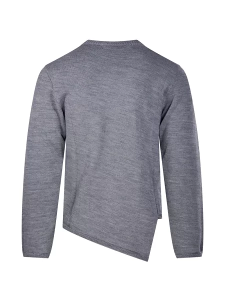 Pulover Comme Des Garçons Shirt asimetric gri