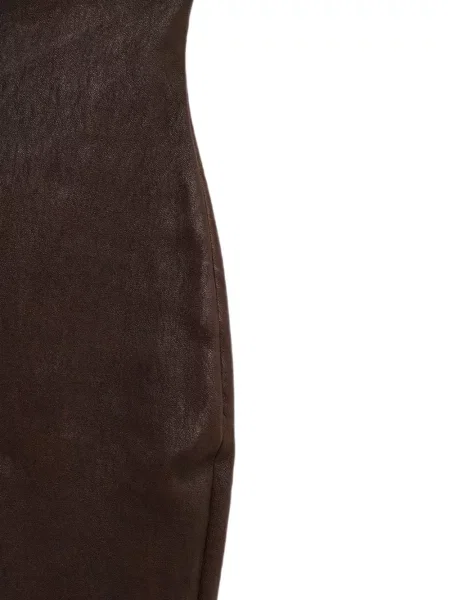 Fustă din piele Rick Owens maro