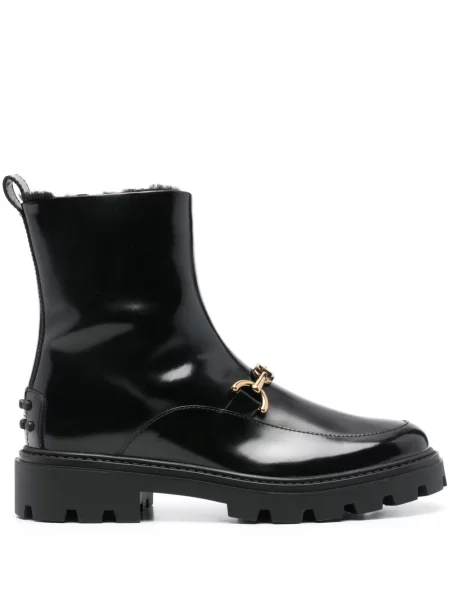 Cizme scurte Tod's cu autograf negru