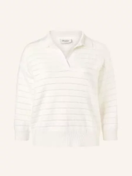 Maerz Muenchen Dzianinowa Koszulka Polo Z Rękawem weiss