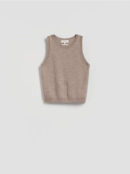 Reserved Жилет із вовни кавовий 