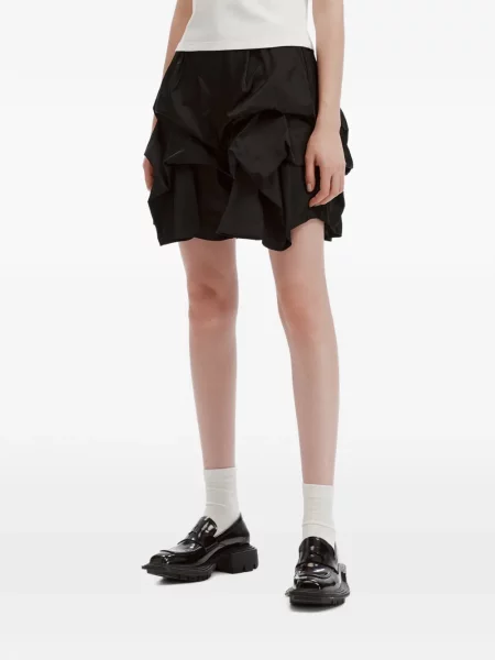 Pantaloni scurți Enföld cu volane negru