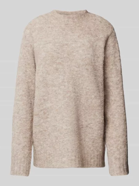 Sweter z dzianiny z dodatkiem wełny Model Bestina' Moves beżowy