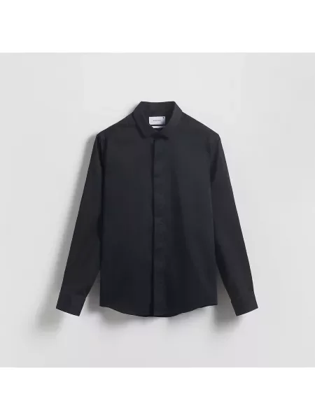 Reserved Hladká košile super slim fit černý