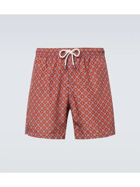 Plavalne hlačke Fedeli s cvetličnim vzorcem oranžna