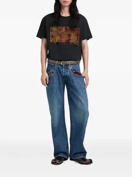 Cu centură blugi Maison Margiela albastru