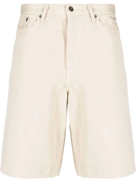 Pantaloni scurți Off-white din canvas alb
