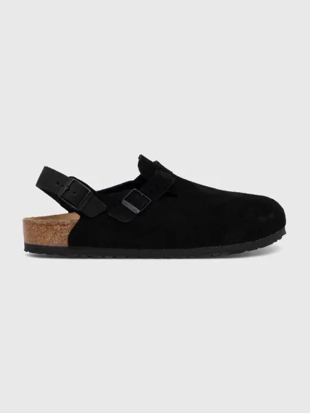 Birkenstock papuci din piele Tokio barbati negru