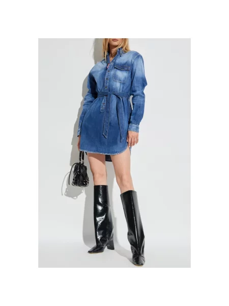 Sukienka jeansowa Dsquared2 niebieska