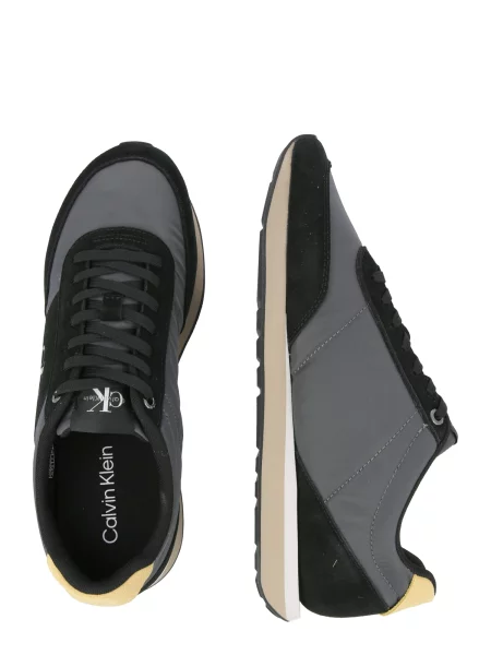 Calvin Klein Nízke tenisky RETRO žltá / tmavosivá čierna