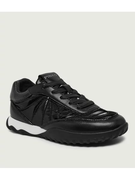 Pinko Teniși din piele Gea 01 negru