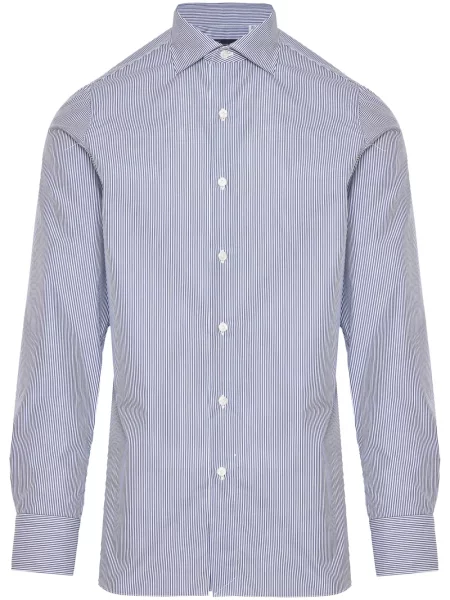 Košile Finamore 1925 Napoli s italským límcem modrá