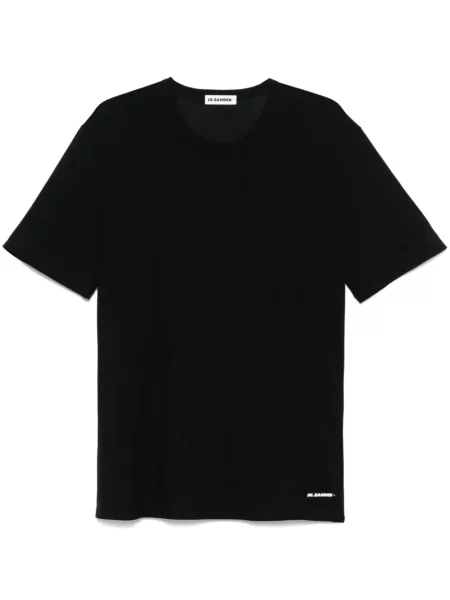 Tricou Jil Sander din crep negru
